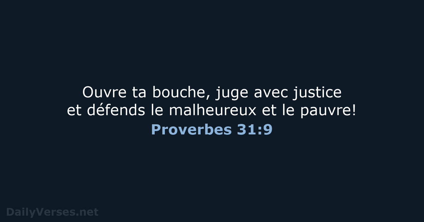 Proverbes 31:9 - SG21