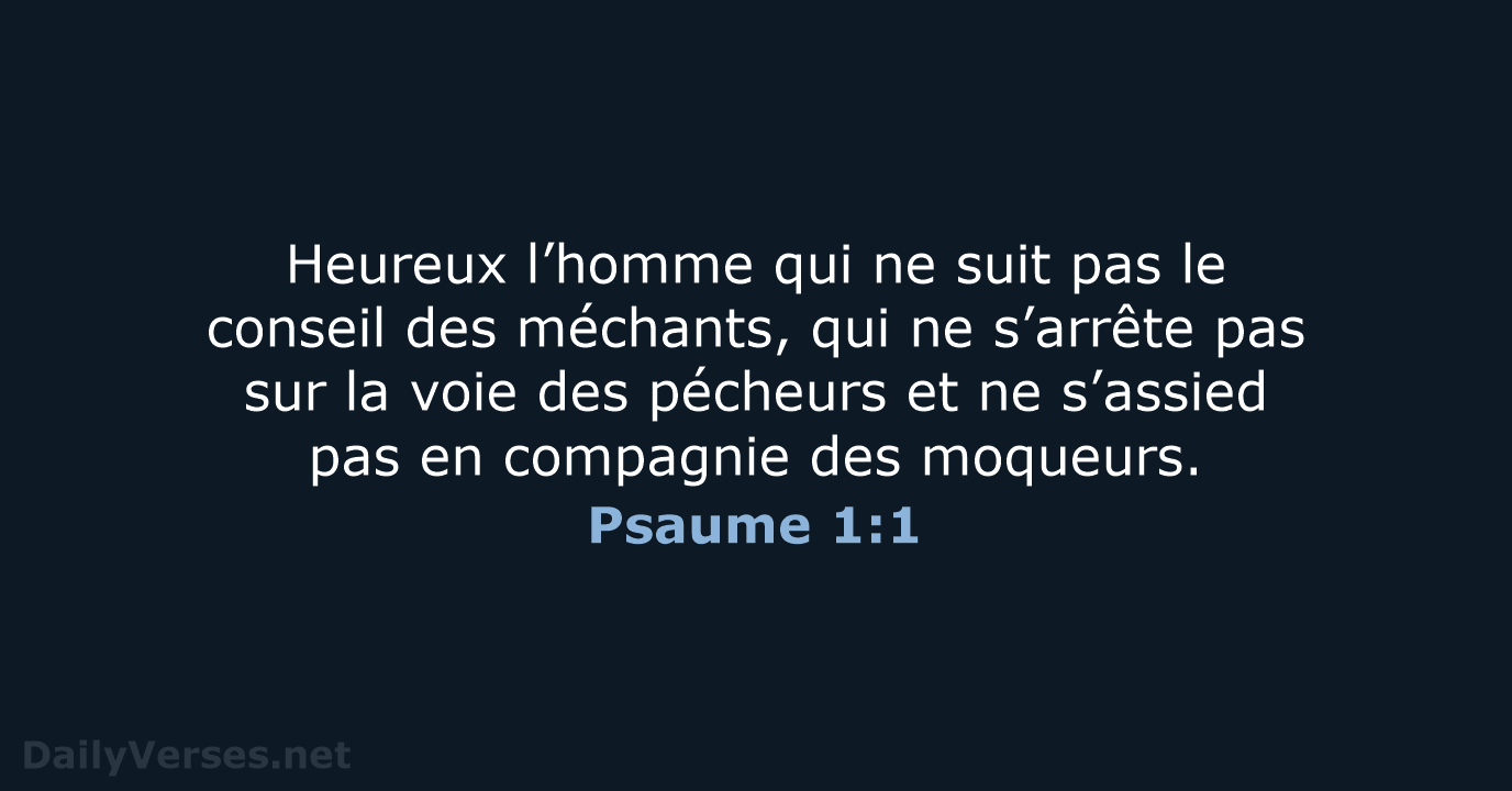 Psaume 1:1 - SG21