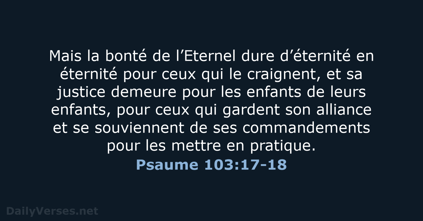 Psaume 103:17-18 - SG21