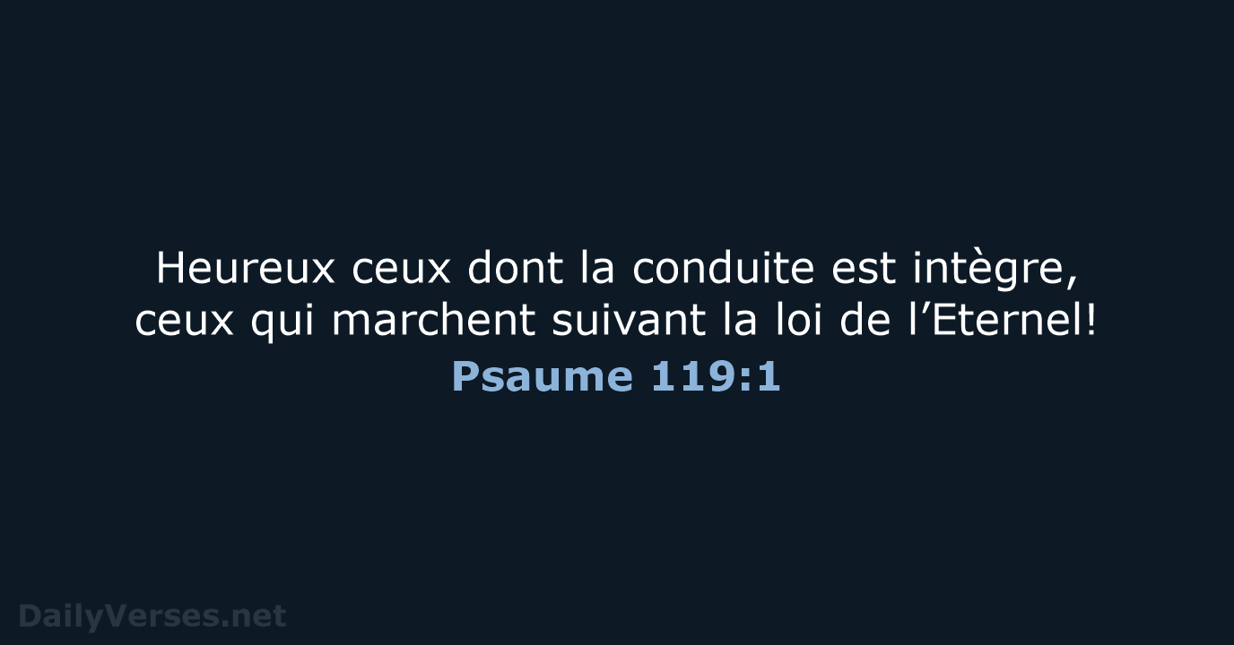 Psaume 119:1 - SG21