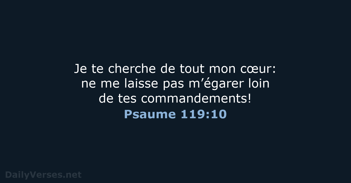 Psaume 119:10 - SG21