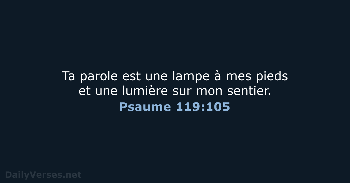 Psaume 119:105 - SG21