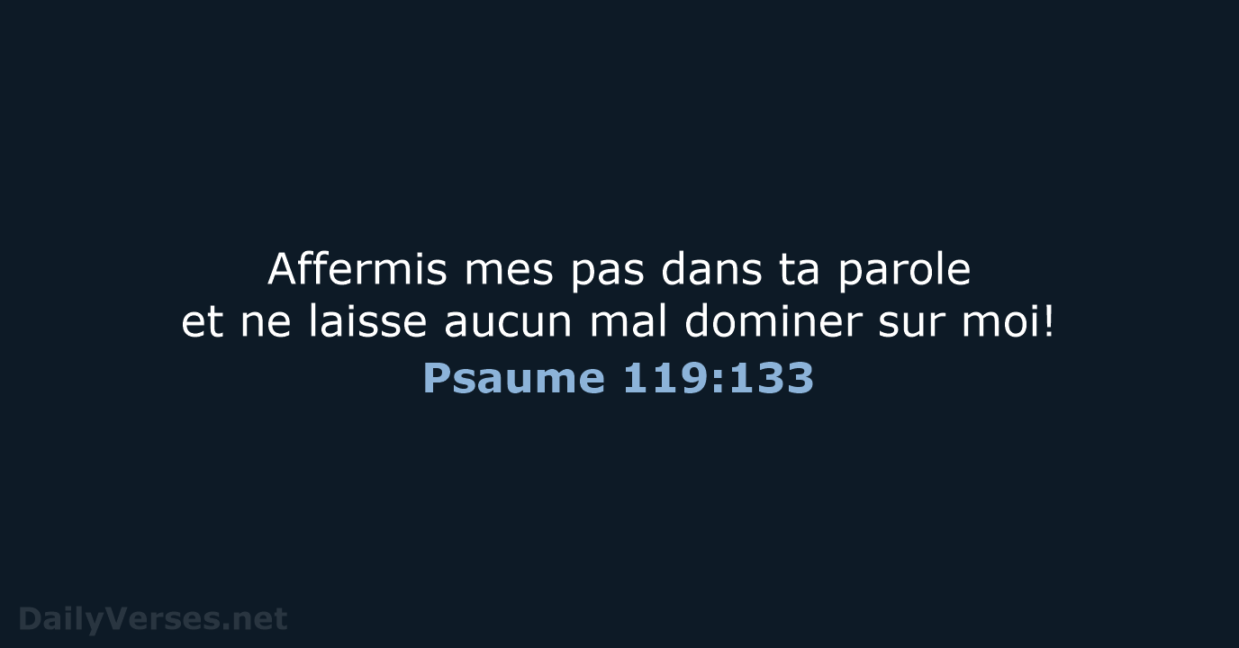 Psaume 119:133 - SG21
