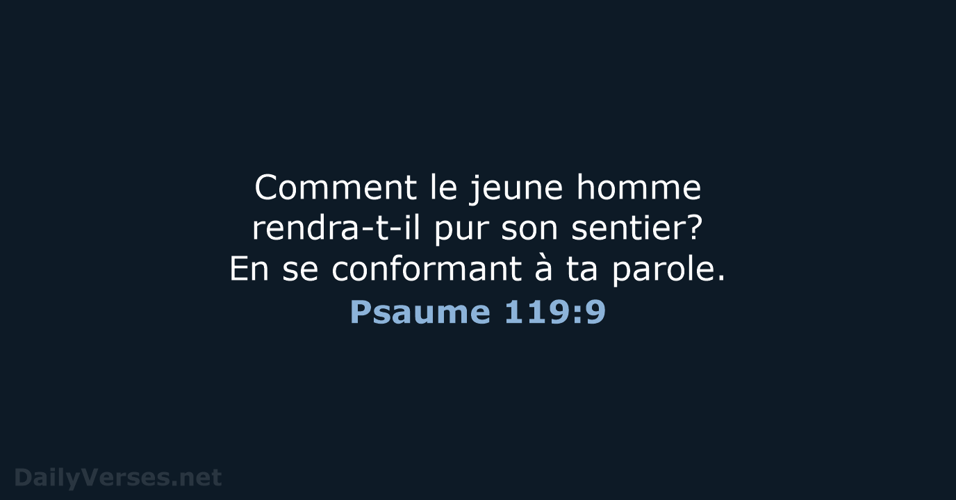Psaume 119:9 - SG21