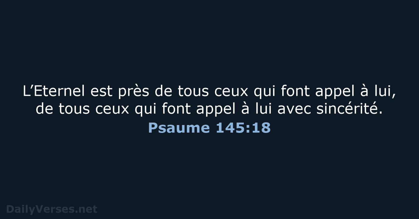 Psaume 145:18 - SG21