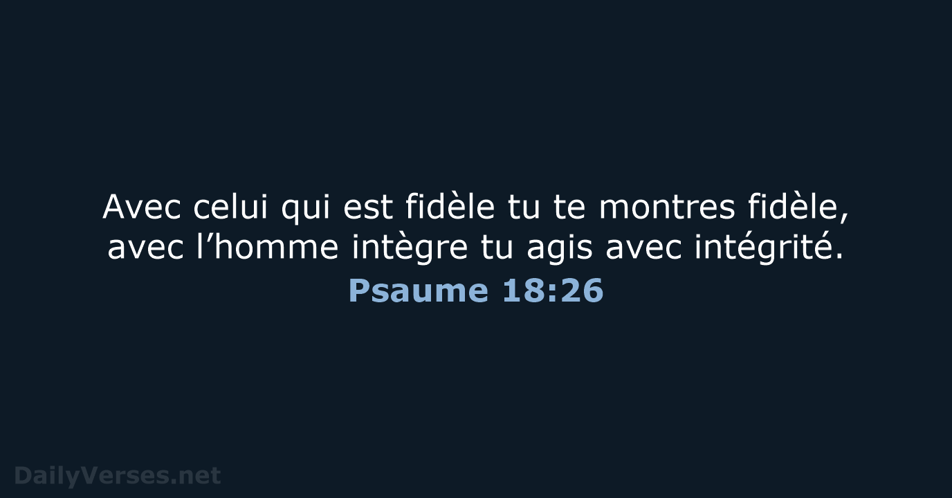 Psaume 18:26 - SG21