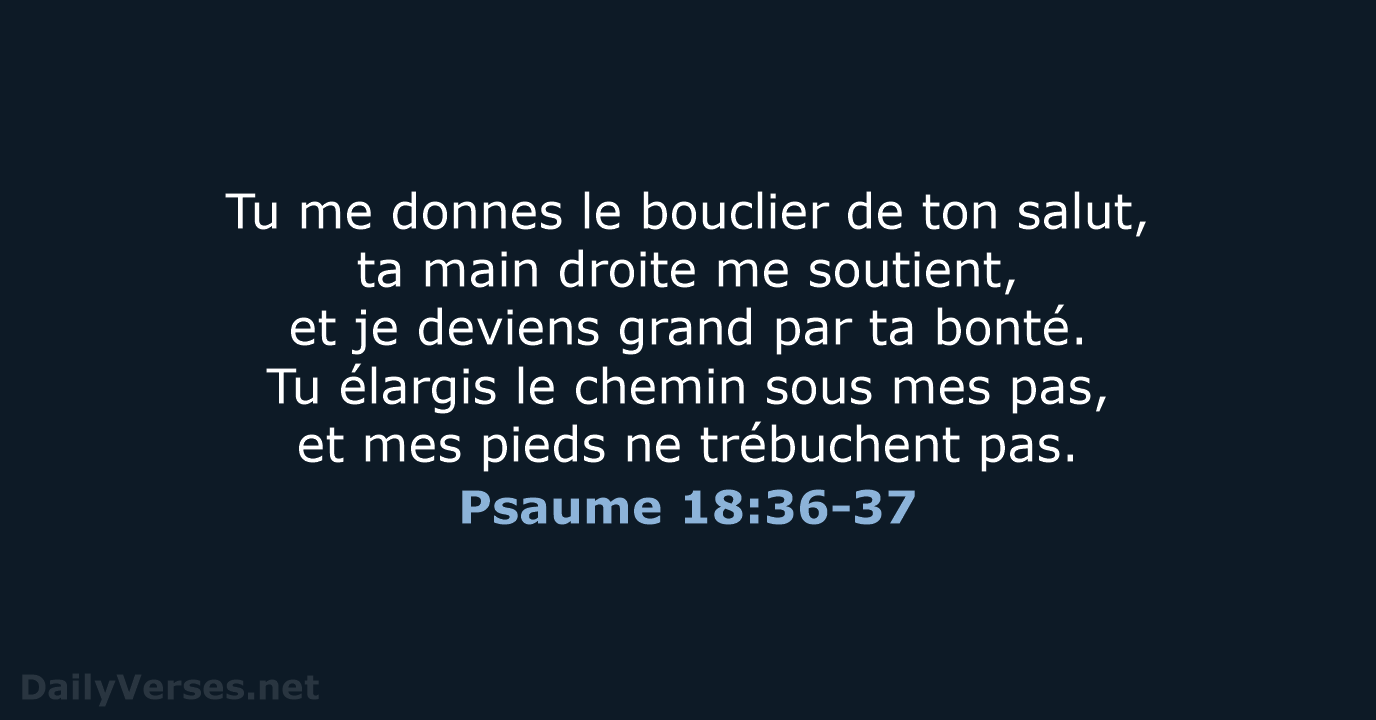 Psaume 18:36-37 - SG21