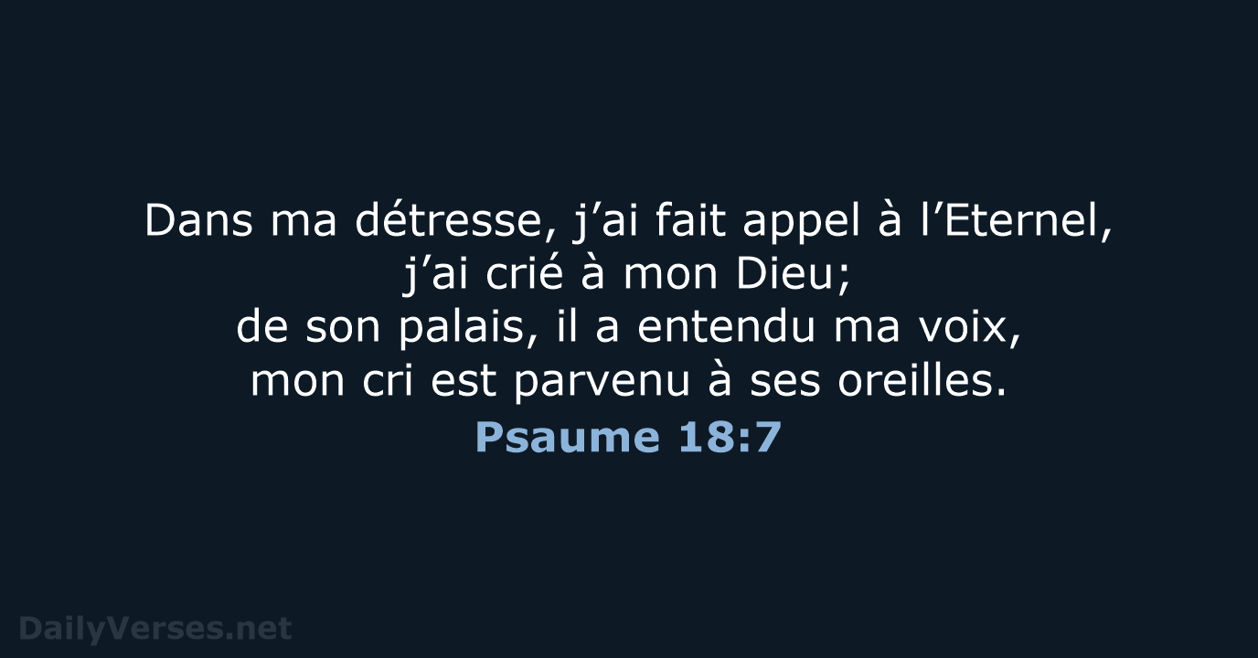 Psaume 18:7 - SG21