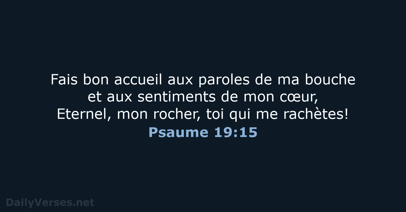 Psaume 19:15 - SG21