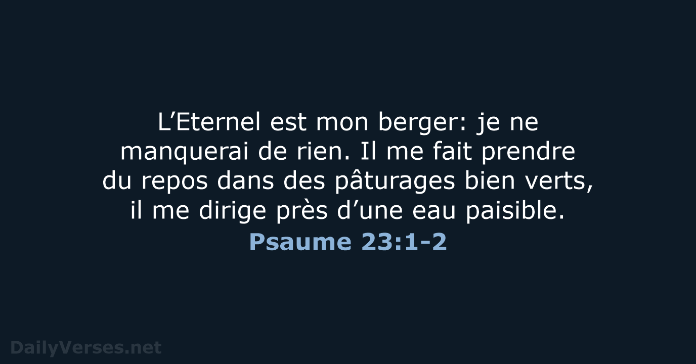 Psaume 23:1-2 - SG21
