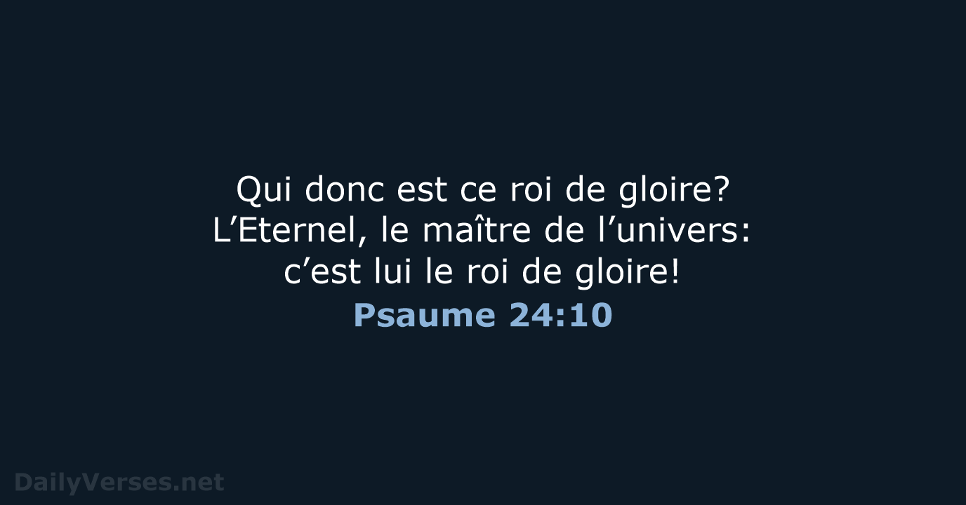 Psaume 24:10 - SG21