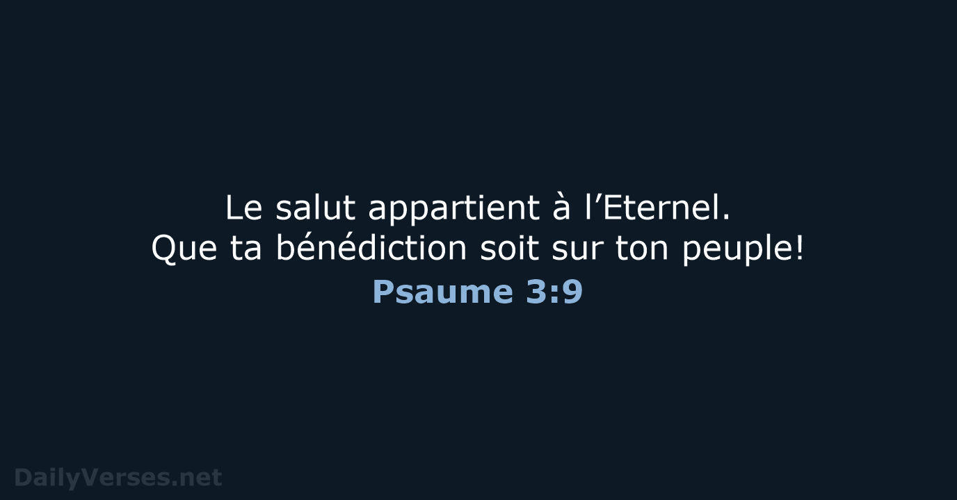 Psaume 3:9 - SG21
