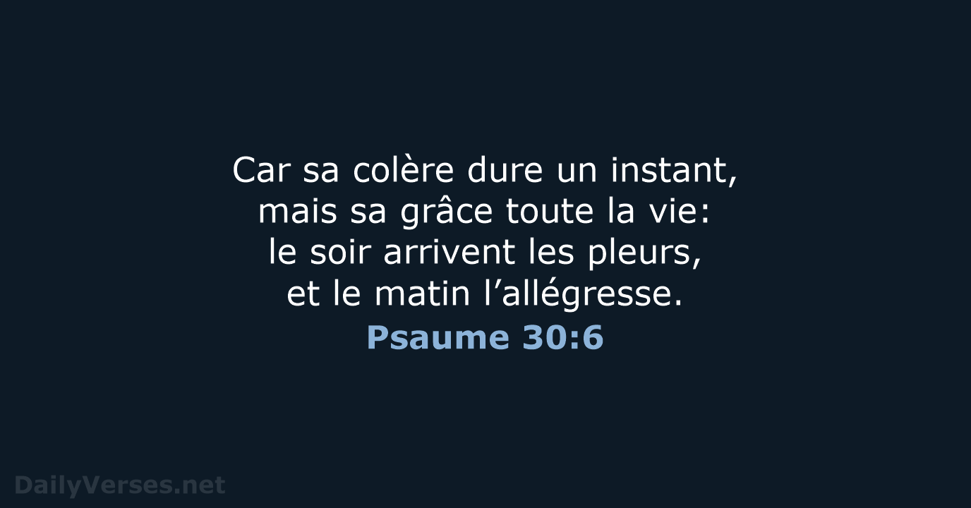 Psaume 30:6 - SG21