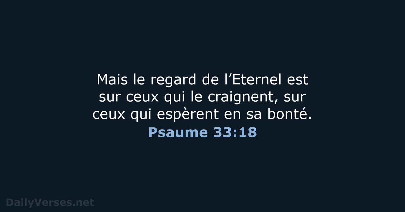 Psaume 33:18 - SG21