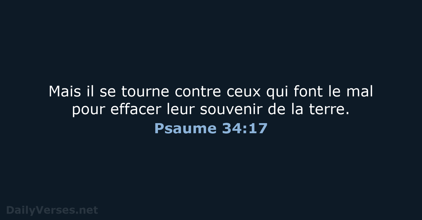 Psaume 34:17 - SG21