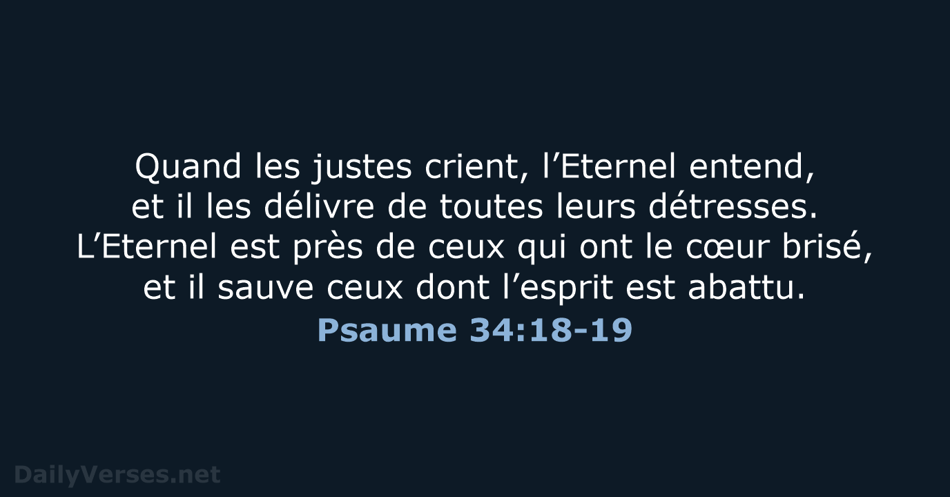 Psaume 34:18-19 - SG21