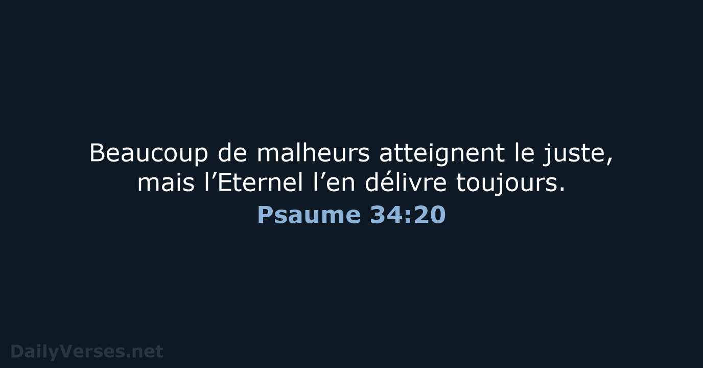 Psaume 34:20 - SG21