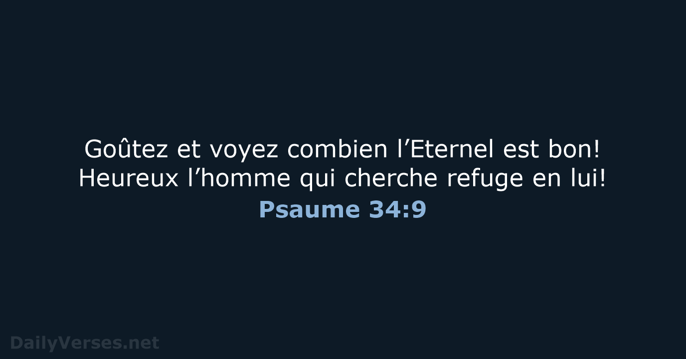 Psaume 34:9 - SG21