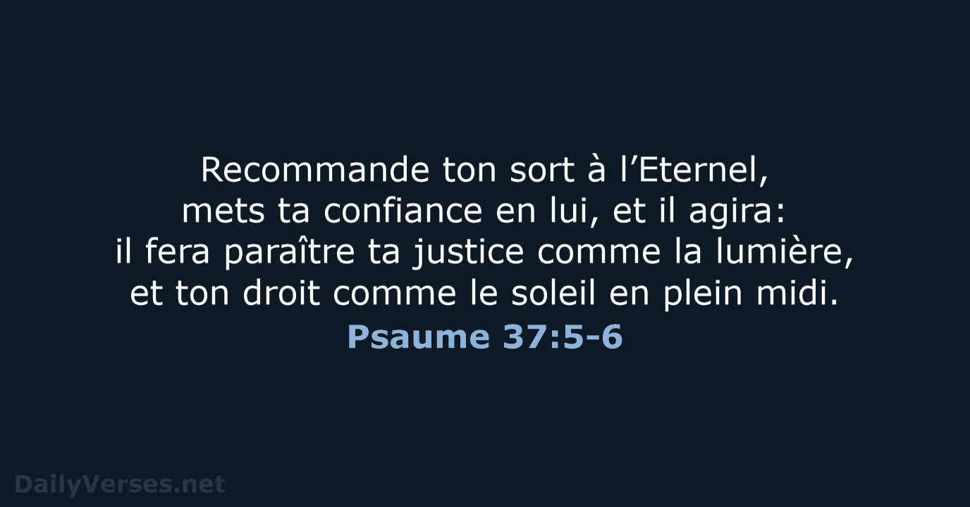 Psaume 37:5-6 - SG21