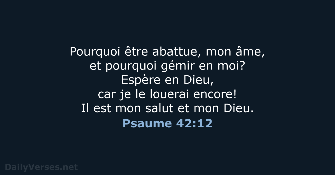 Psaume 42:12 - SG21