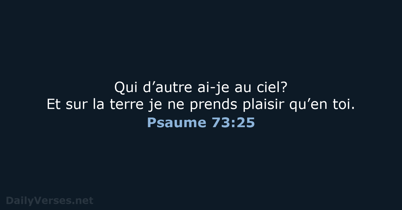 Psaume 73:25 - SG21