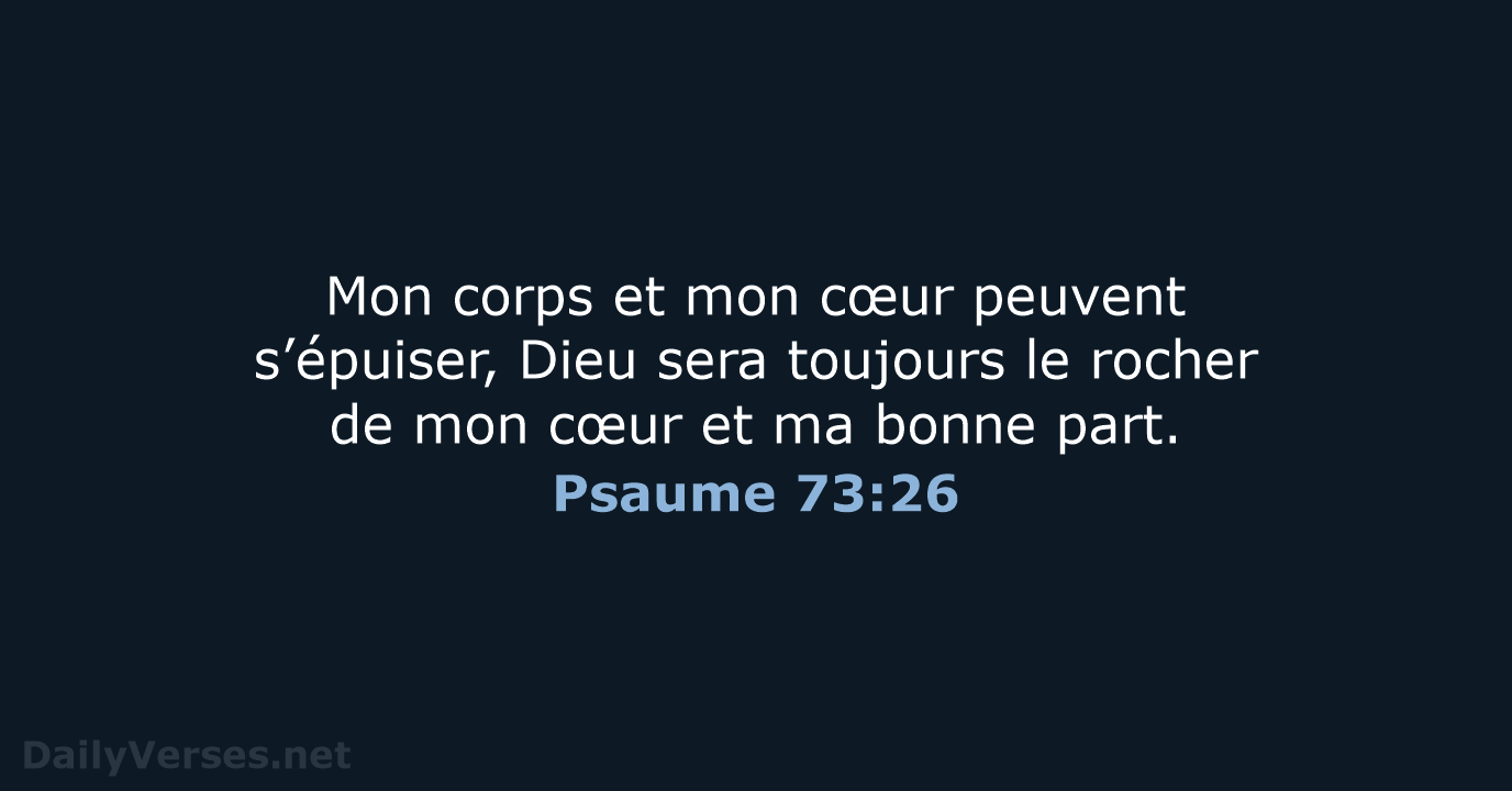 Psaume 73:26 - SG21
