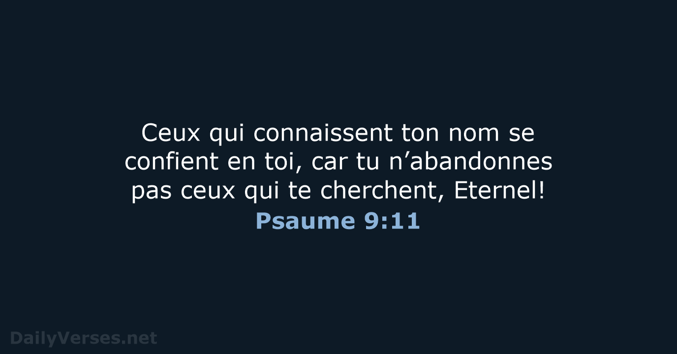 Psaume 9:11 - SG21