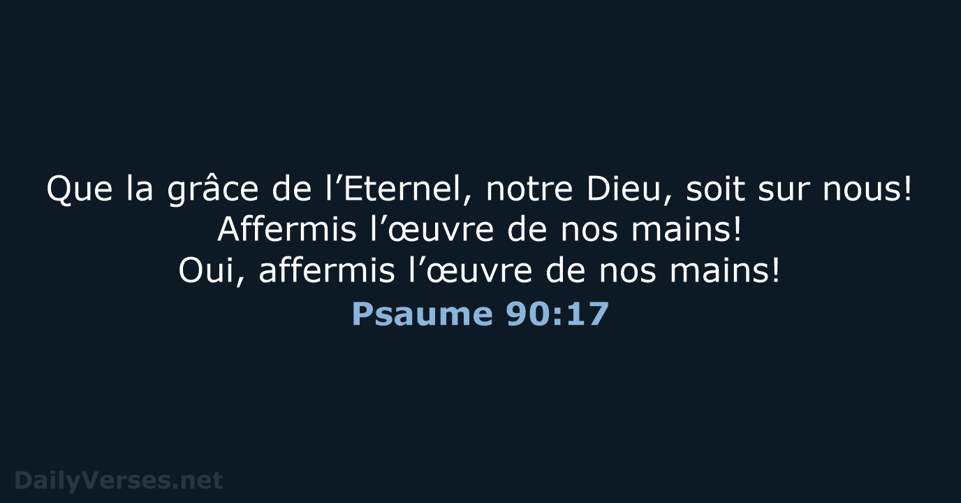 Psaume 90:17 - SG21