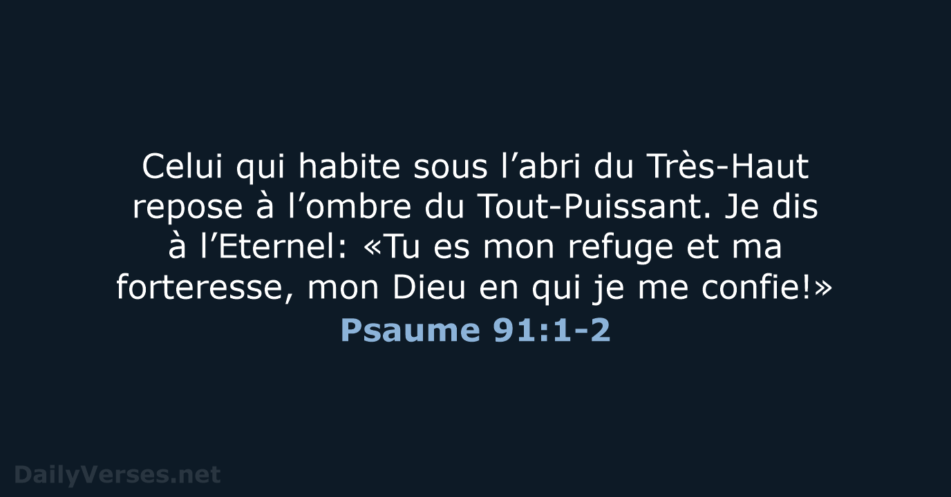 Psaume 91:1-2 - SG21