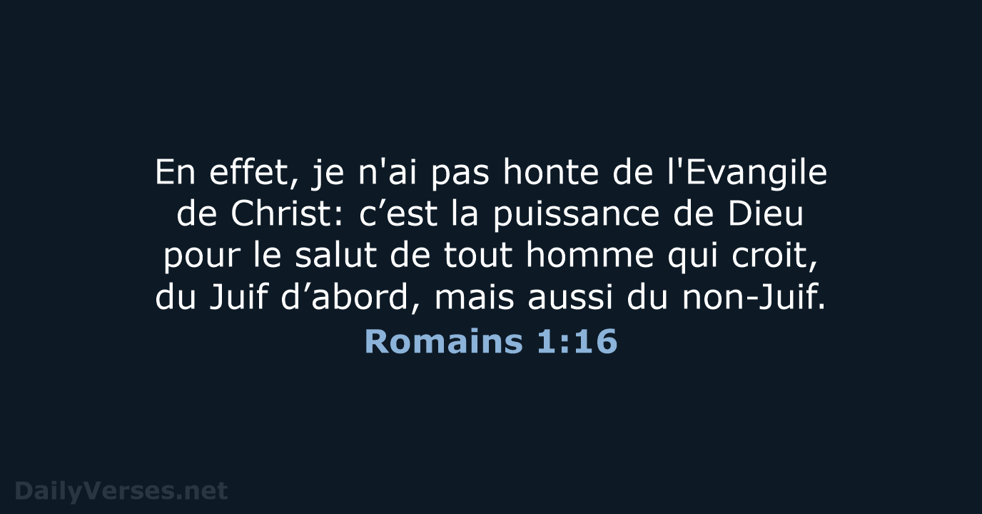 Romains 1:16 - SG21