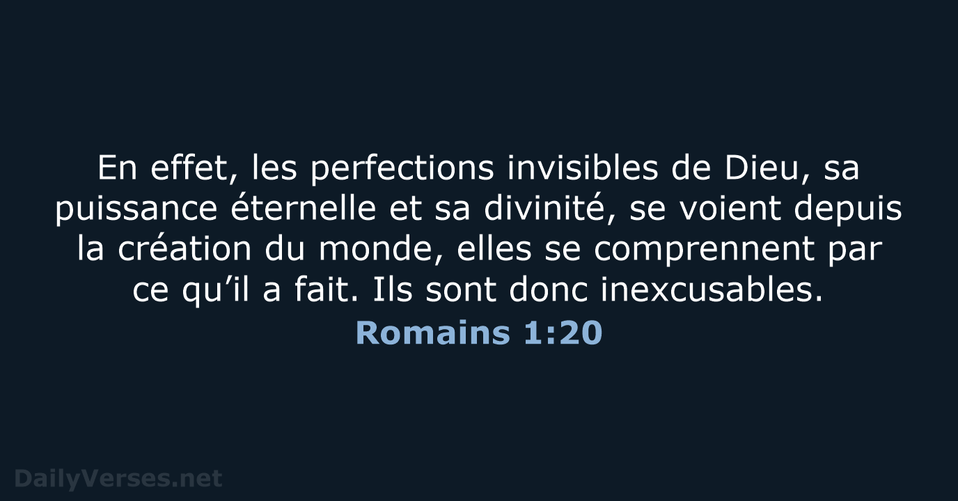 Romains 1:20 - SG21