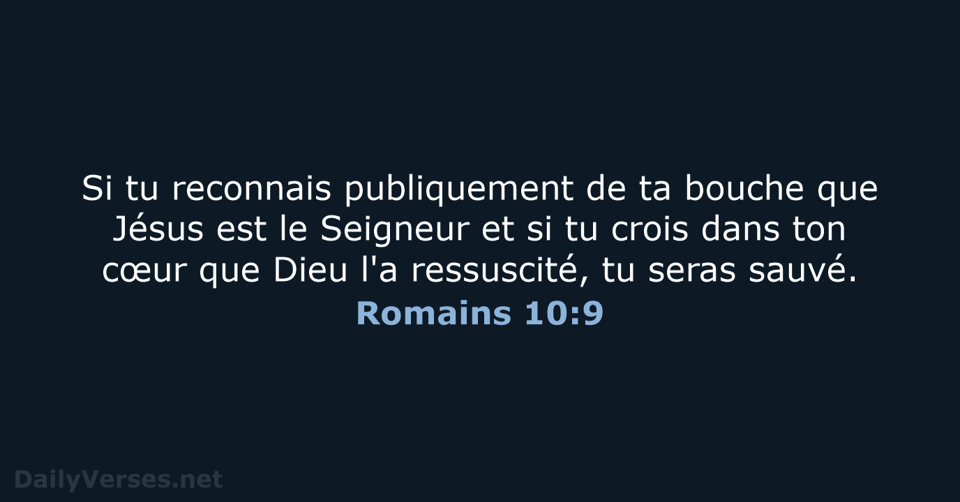 Romains 10:9 - SG21
