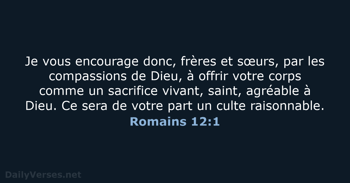 Romains 12:1 - SG21