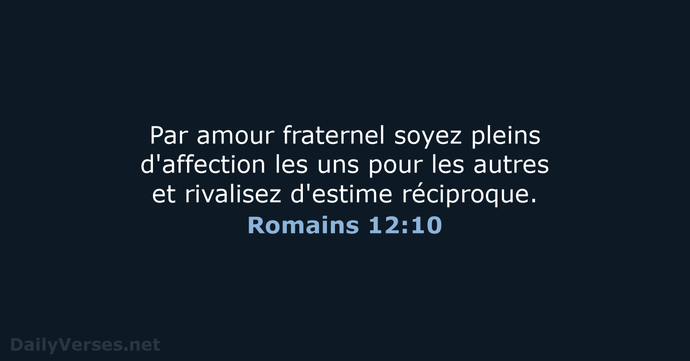Romains 12:10 - SG21