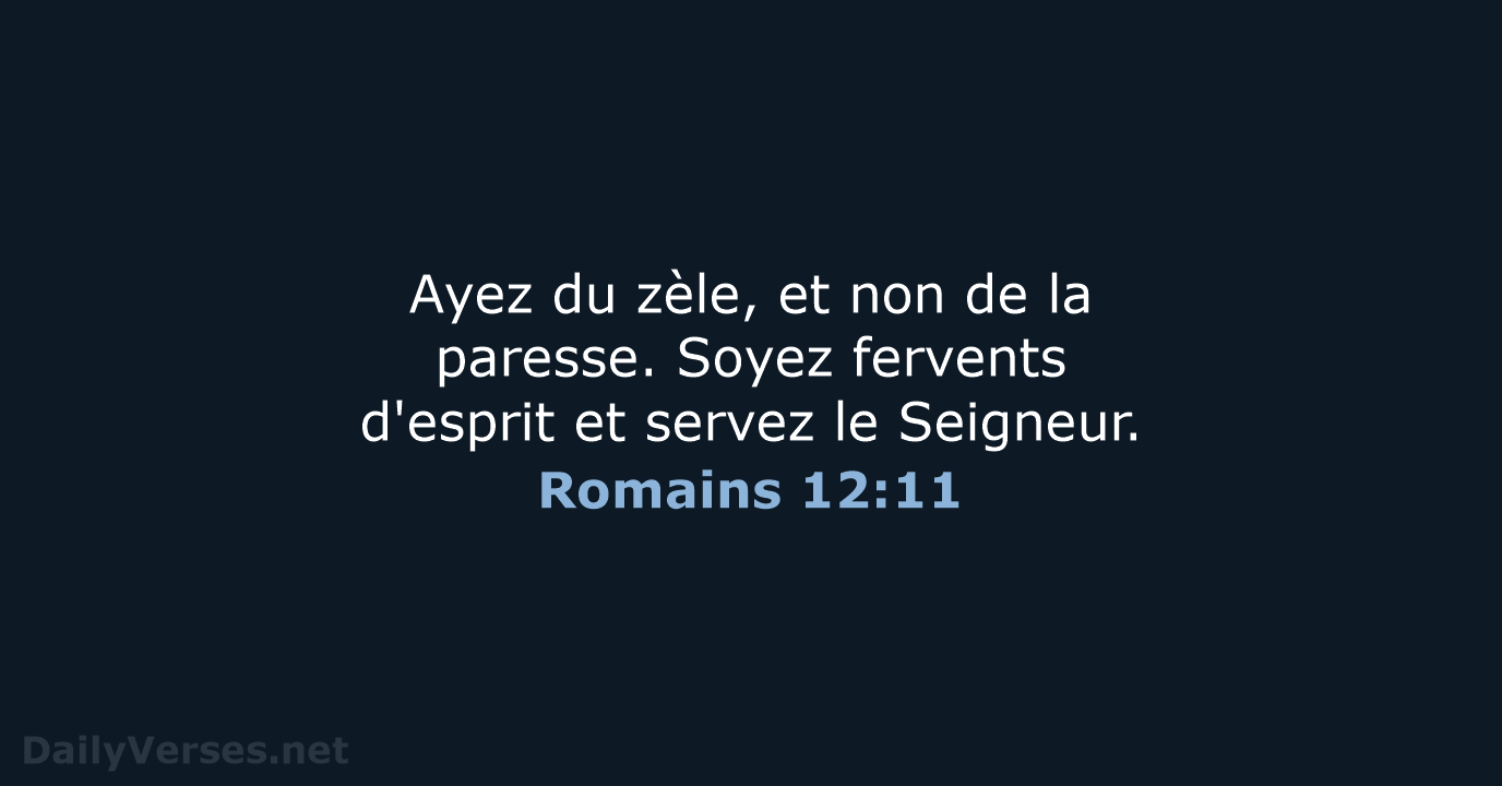 Romains 12:11 - SG21