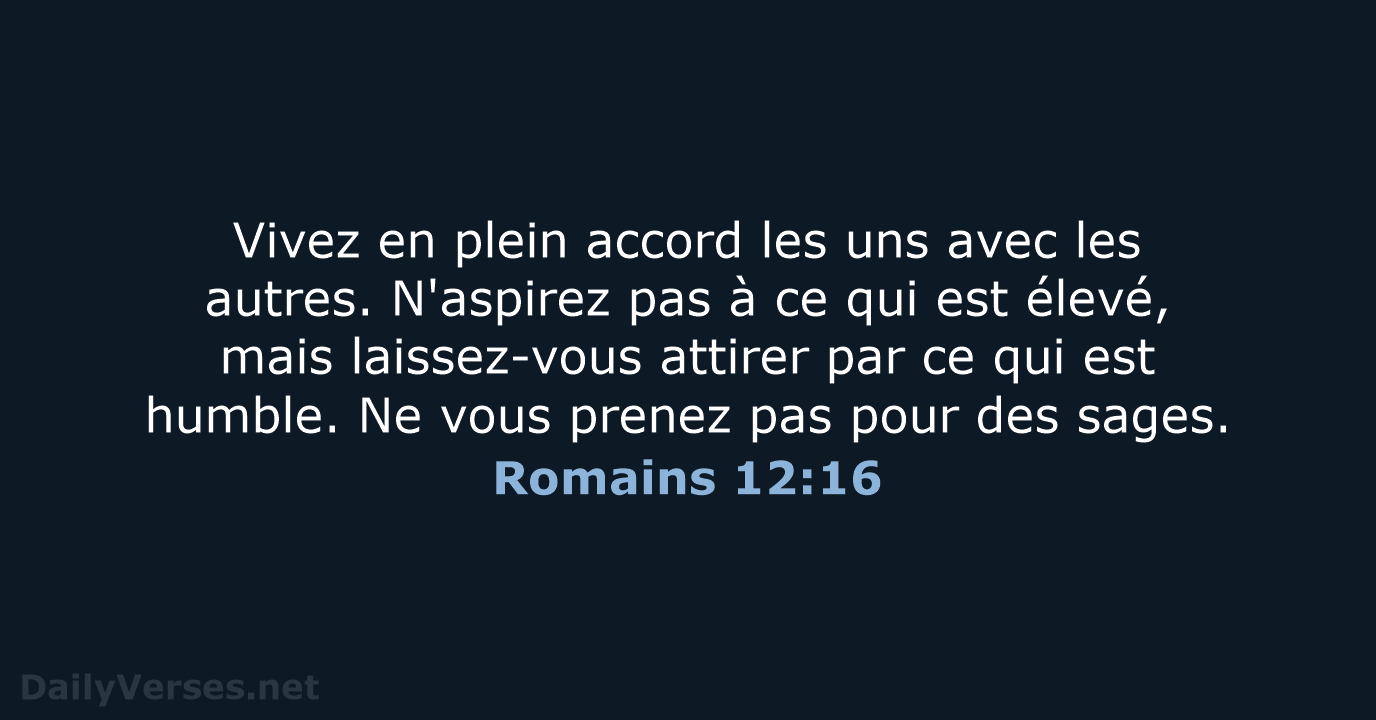 Romains 12:16 - SG21
