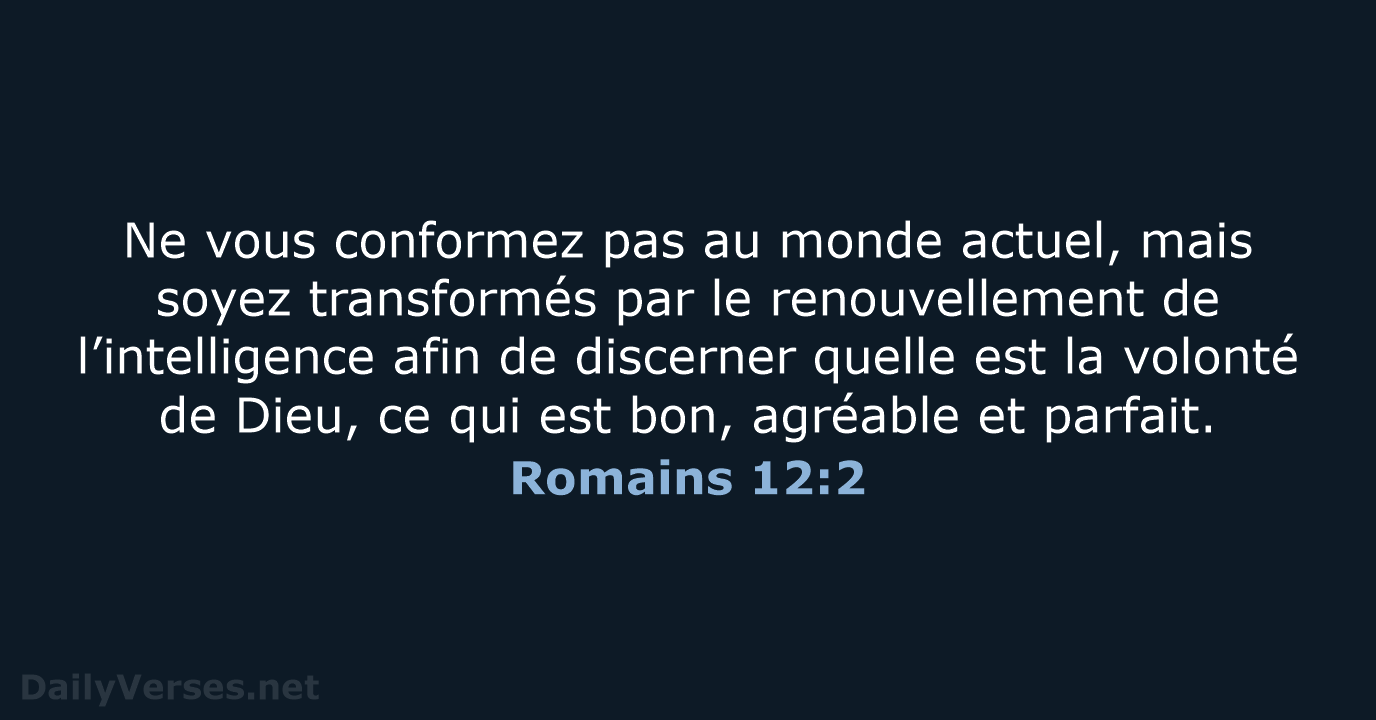 Romains 12:2 - SG21