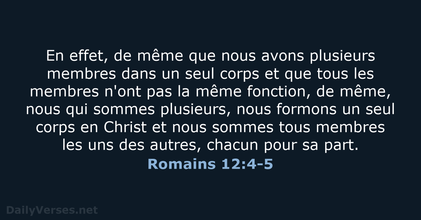 Romains 12:4-5 - SG21