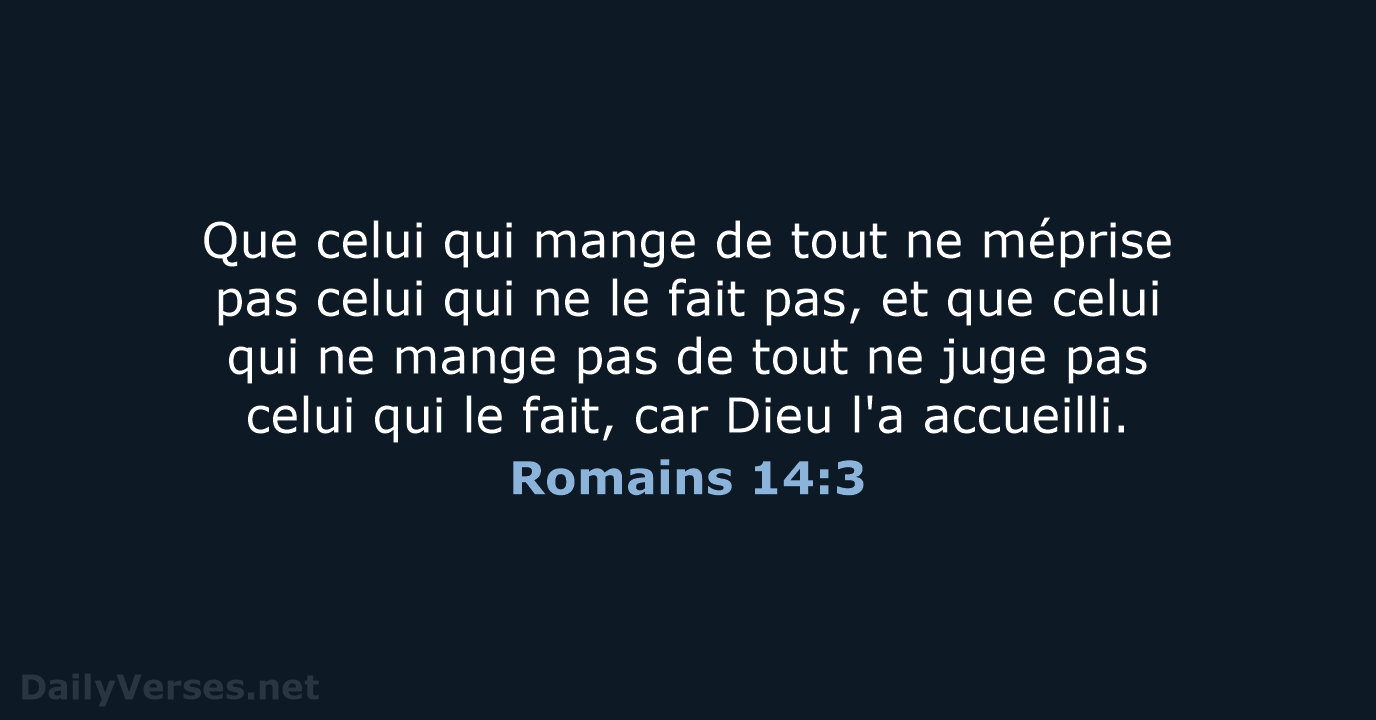 Romains 14:3 - SG21