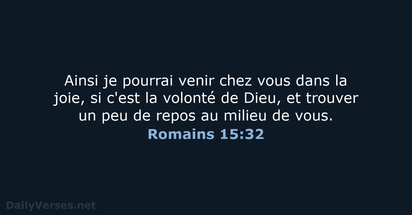 Romains 15:32 - SG21