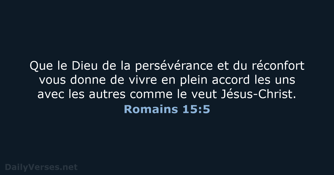 Romains 15:5 - SG21