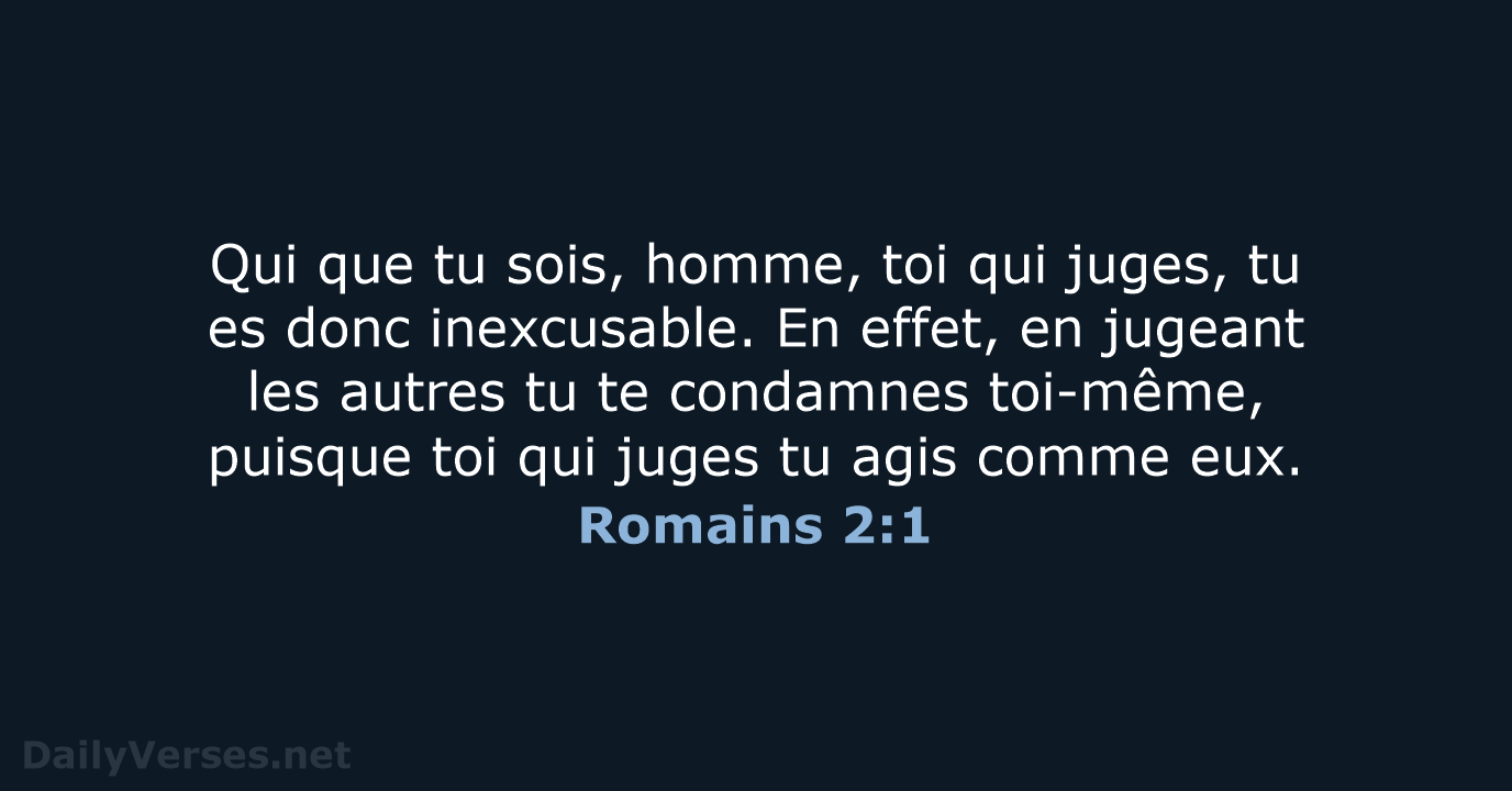 Romains 2:1 - SG21