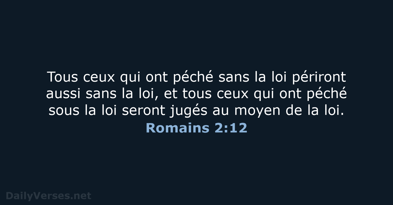Romains 2:12 - SG21