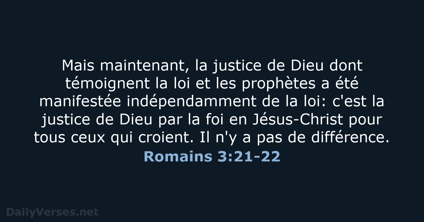 Romains 3:21-22 - SG21