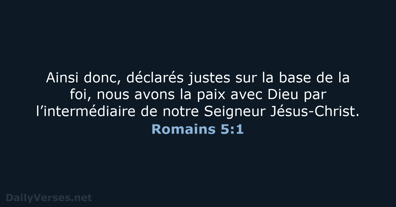 Romains 5:1 - SG21