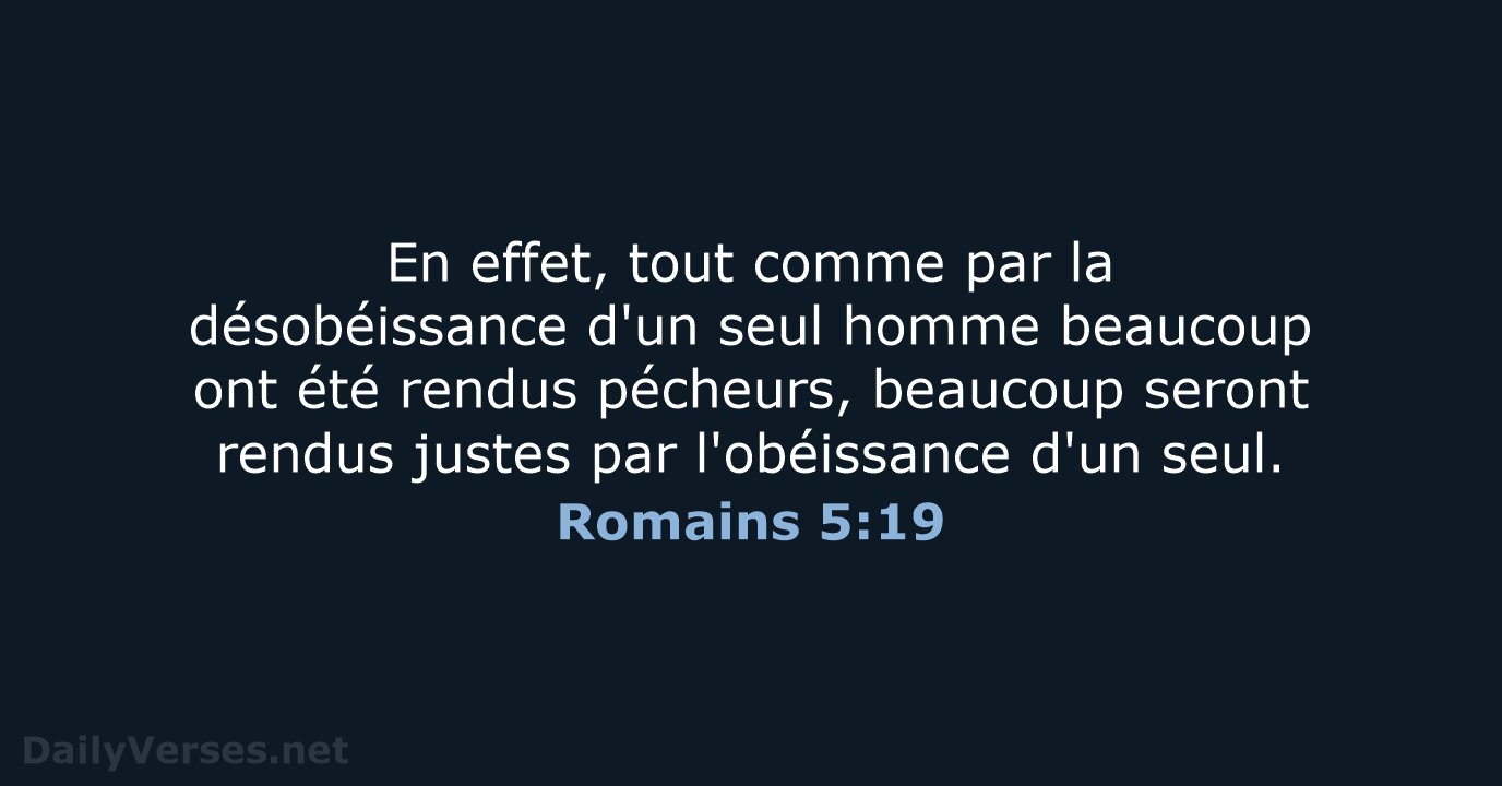 Romains 5:19 - SG21
