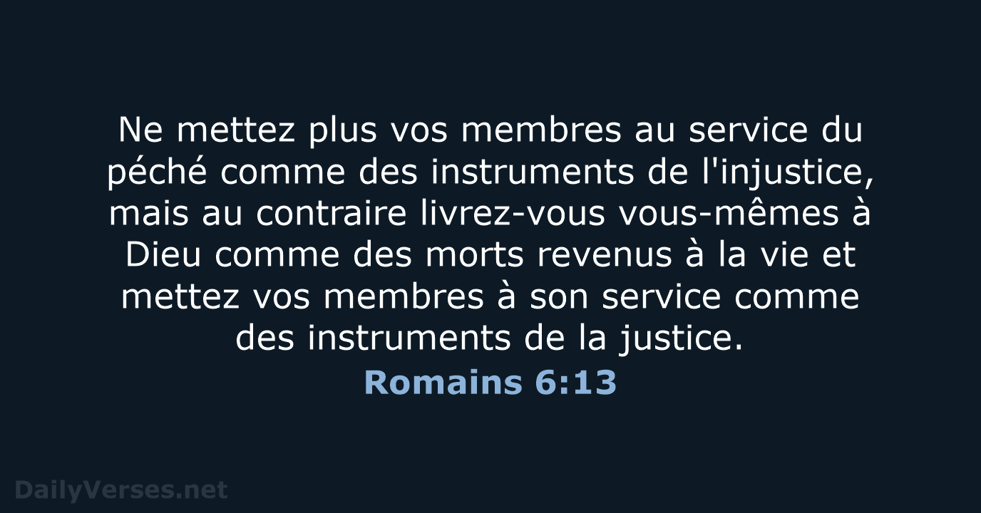 Romains 6:13 - SG21