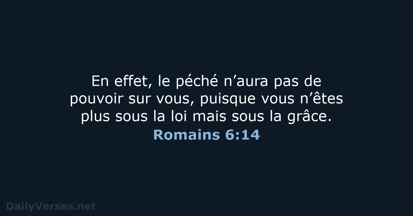 Romains 6:14 - SG21