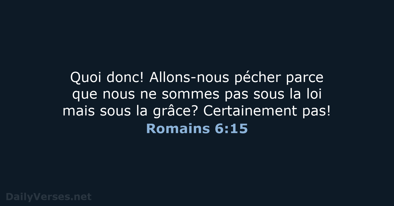 Romains 6:15 - SG21