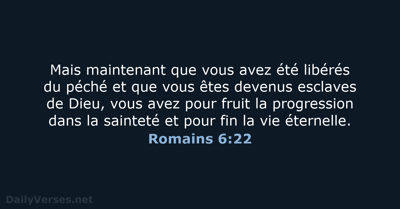 Romains 6:22 - SG21